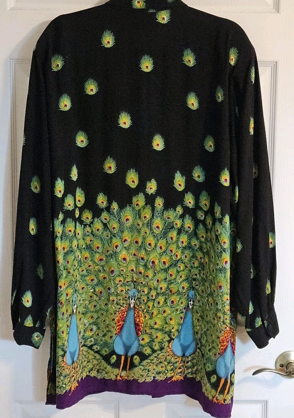 90's Vintage Anthony Hankins Women's 2XL   Artsy Festive Long-sleeved Top - Picture 6 of 10